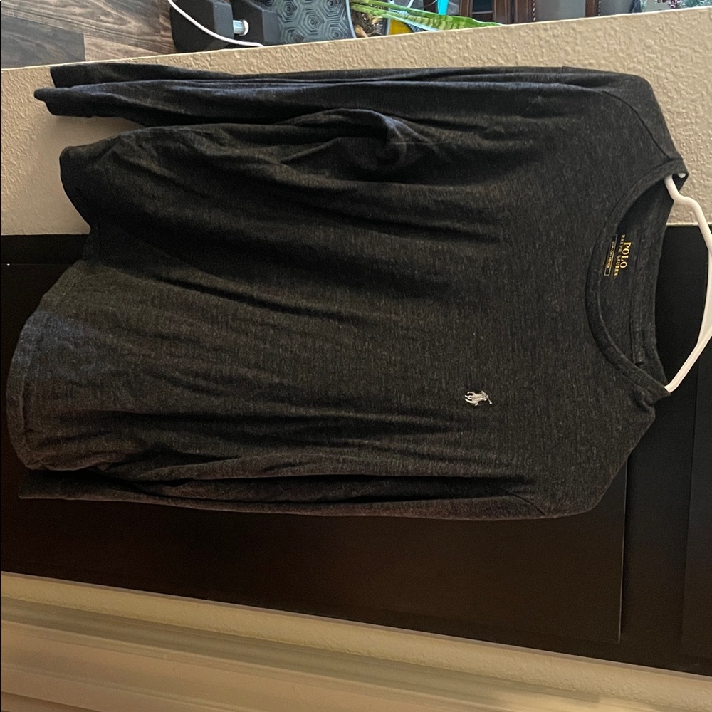 Polo Ralph Lauren Charcoal Long Sleeve Tee